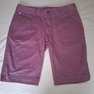 Peak Performance Lisa Bermuda Shorts Muave Pink Mid Rise Size 27 Activewear